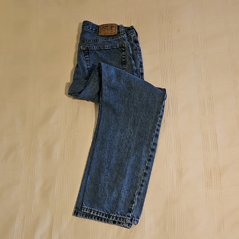 Signature by Levi Strauss Men's Blue Straight Jeans